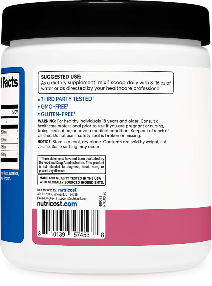 Nutricost BCAA Powder- 2:1:1