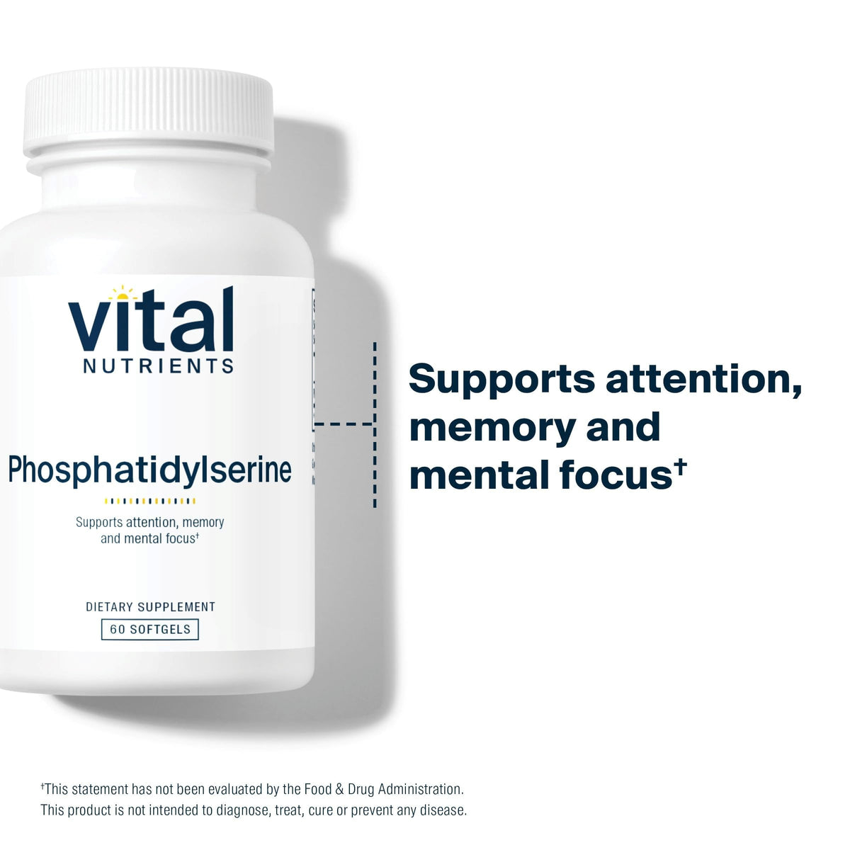 Vital Nutrients Phosphatidylserine Brain Support - 60 Softgels - image 3