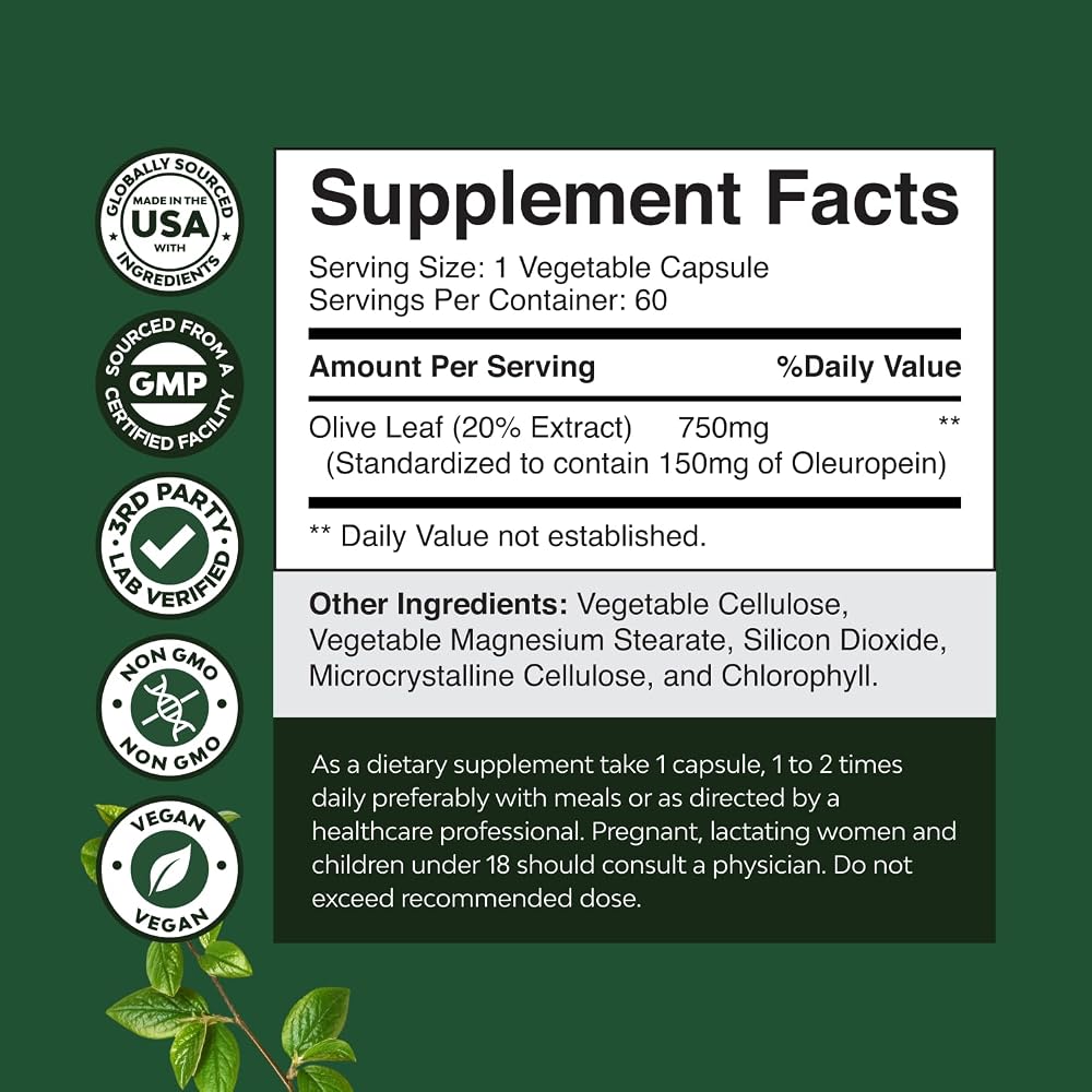 Natures Craft Potent Olive Leaf Extract Capsules