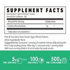 NUTRI POTENTIA Creatine Monohydrate Powder - 100 Servings - image 2