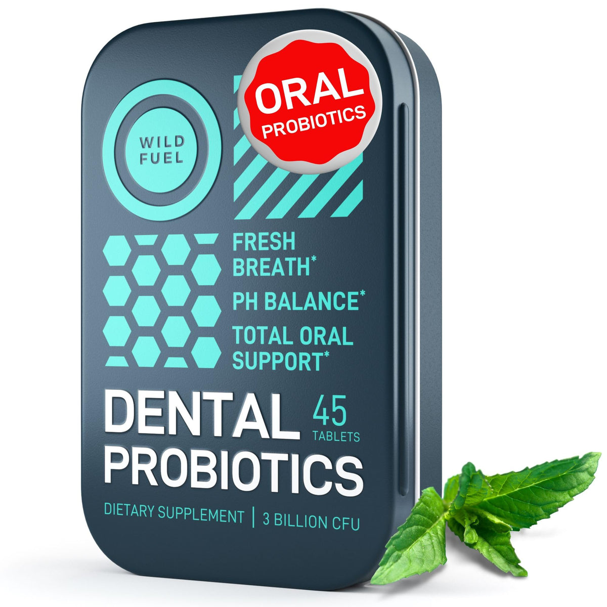 WILD FUEL Lactobacillus Salivarius Oral Probiotics 3BN CFU - 45 Tablets