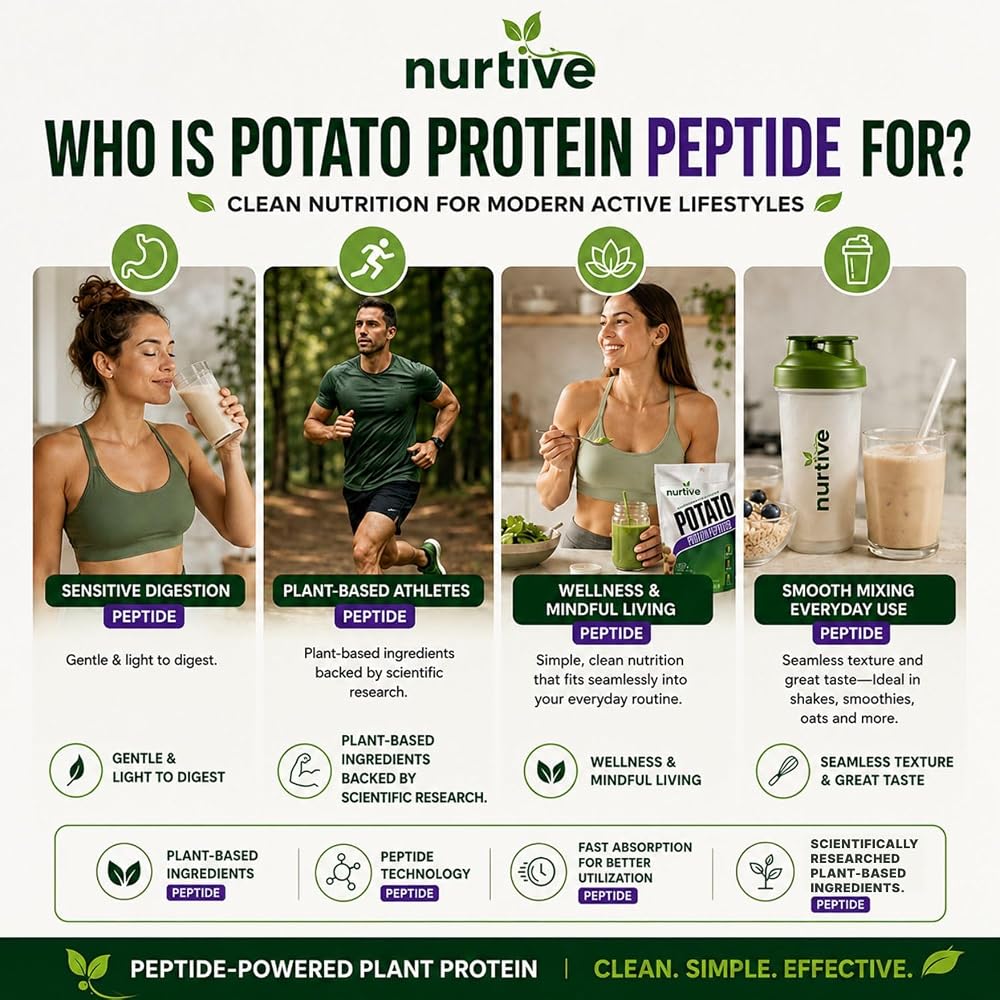 NURTIVE Potato Protein Peptide Powder - 26 Servings - image 4