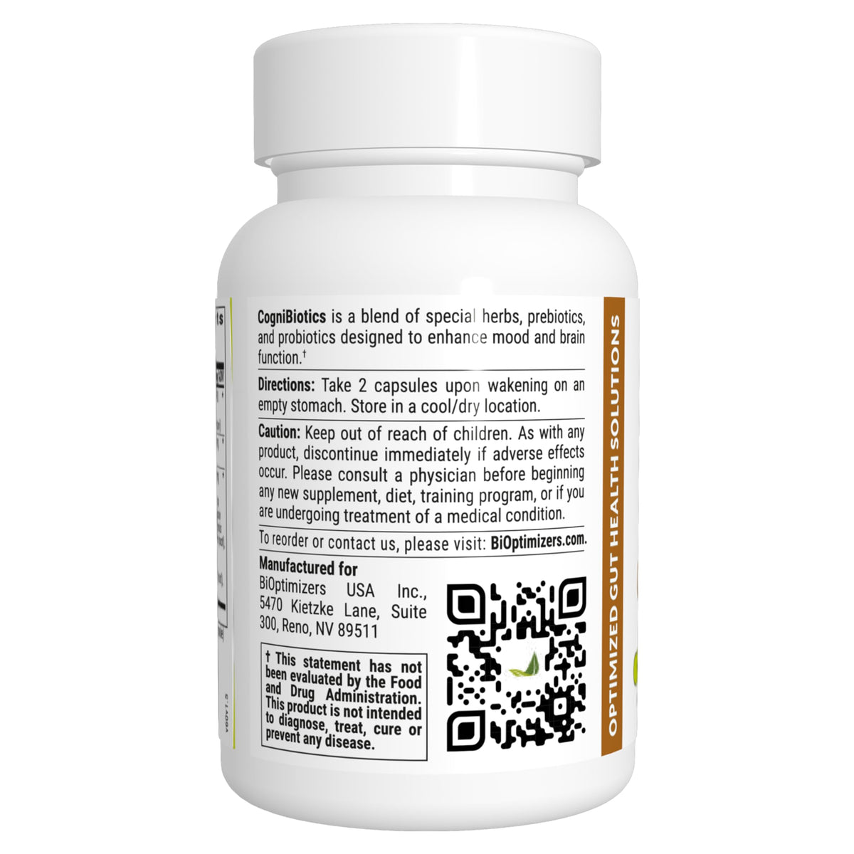 BIOptimizers Cognibiotics Brain Supplement for Mood & Focus - 60 Capsules - image 3
