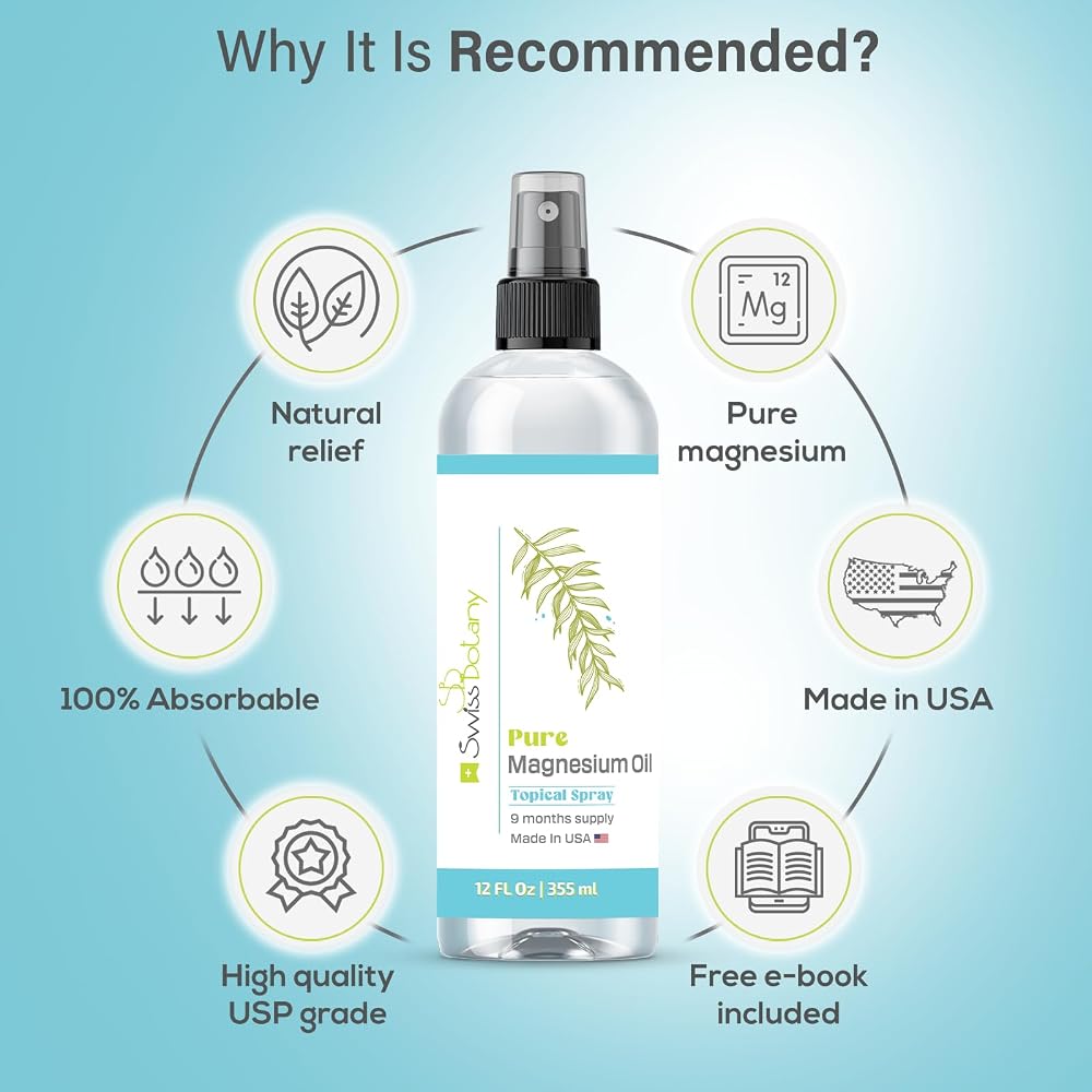 Swiss Botany Pure Magnesium Oil Spray for Sleep - 12 fl oz - image 2