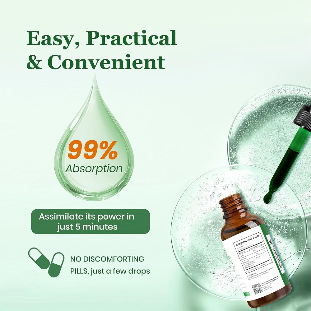 Heivy Chlorophyll Liquid Drops 50mg - 2 fl oz - image 5