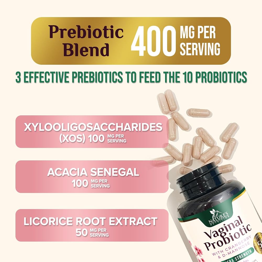 Nature's Nutrition Vaginal Probiotics for Women - 50 Billion CFU per