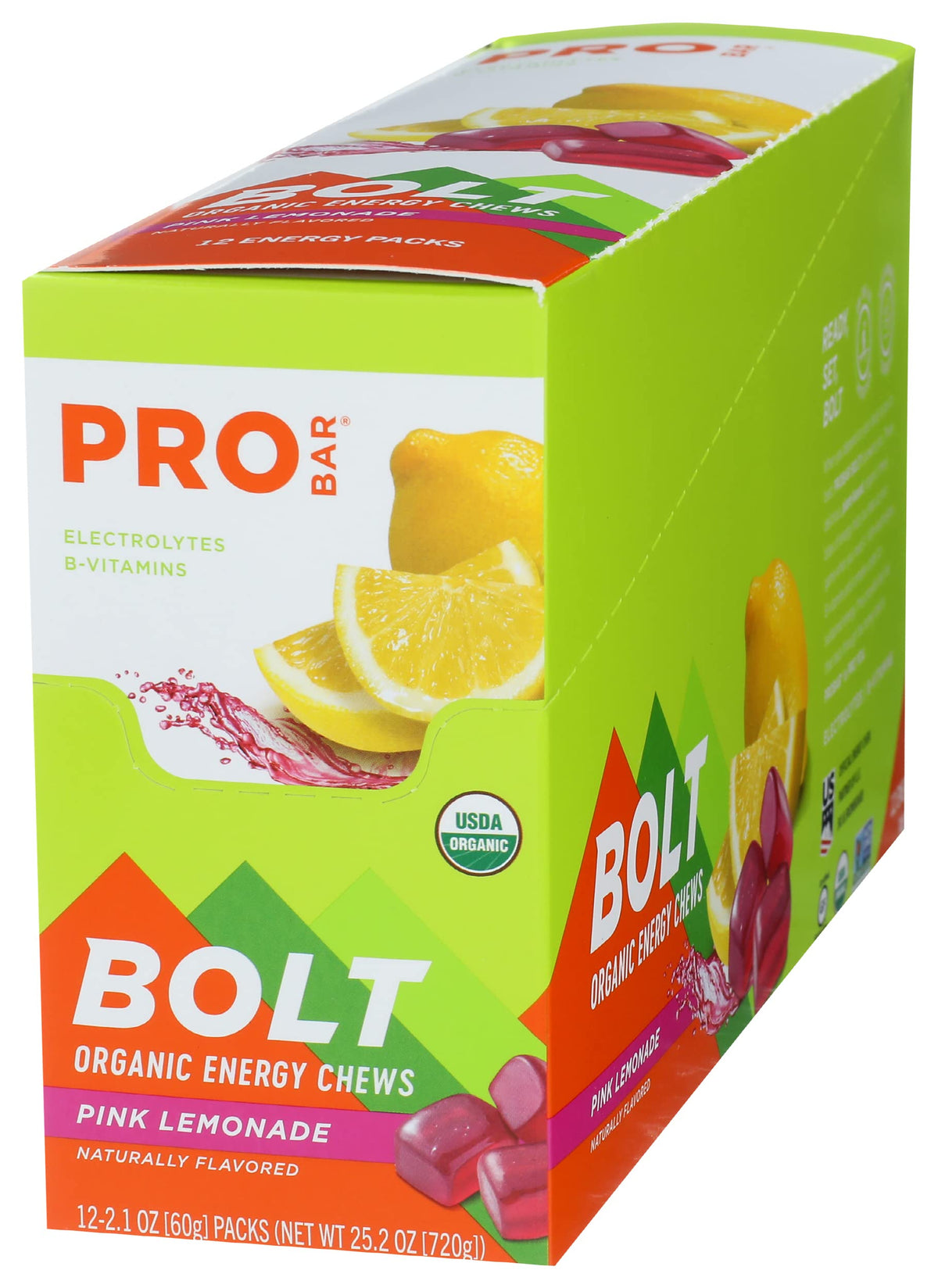 PROBAR Organic Pink Lemonade Bolt Energy Chews - Pack of 12 - image 3