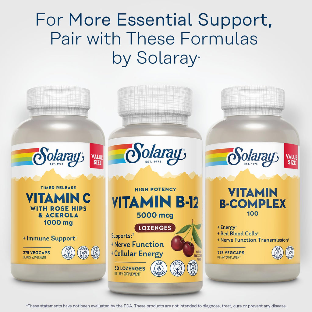 Solaray Vitamin B-12 5000mcg Lozenges for Energy Support - 30 Count - image 6