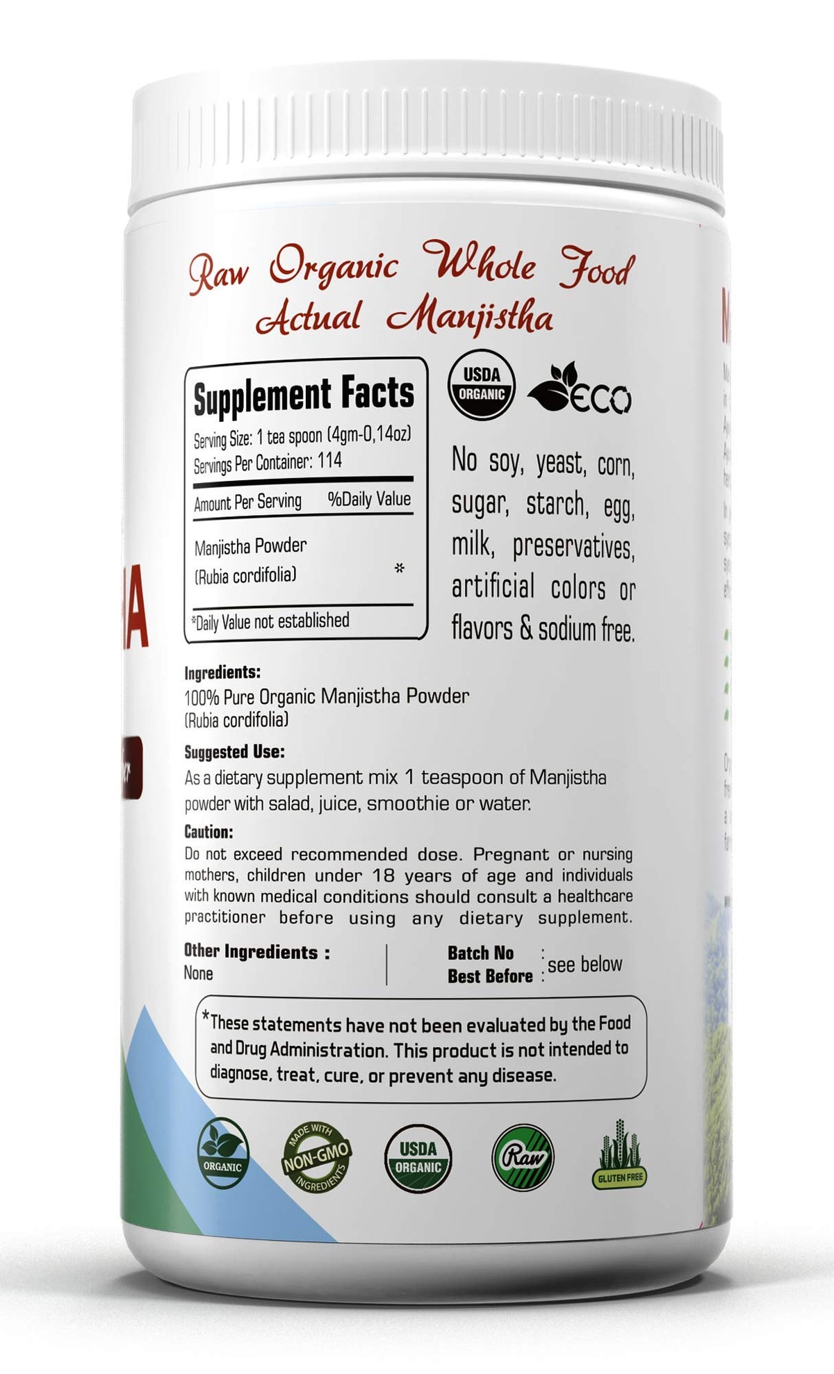 Organic Aura Premium Pure Manjistha Powder - 1 Lb - image 3