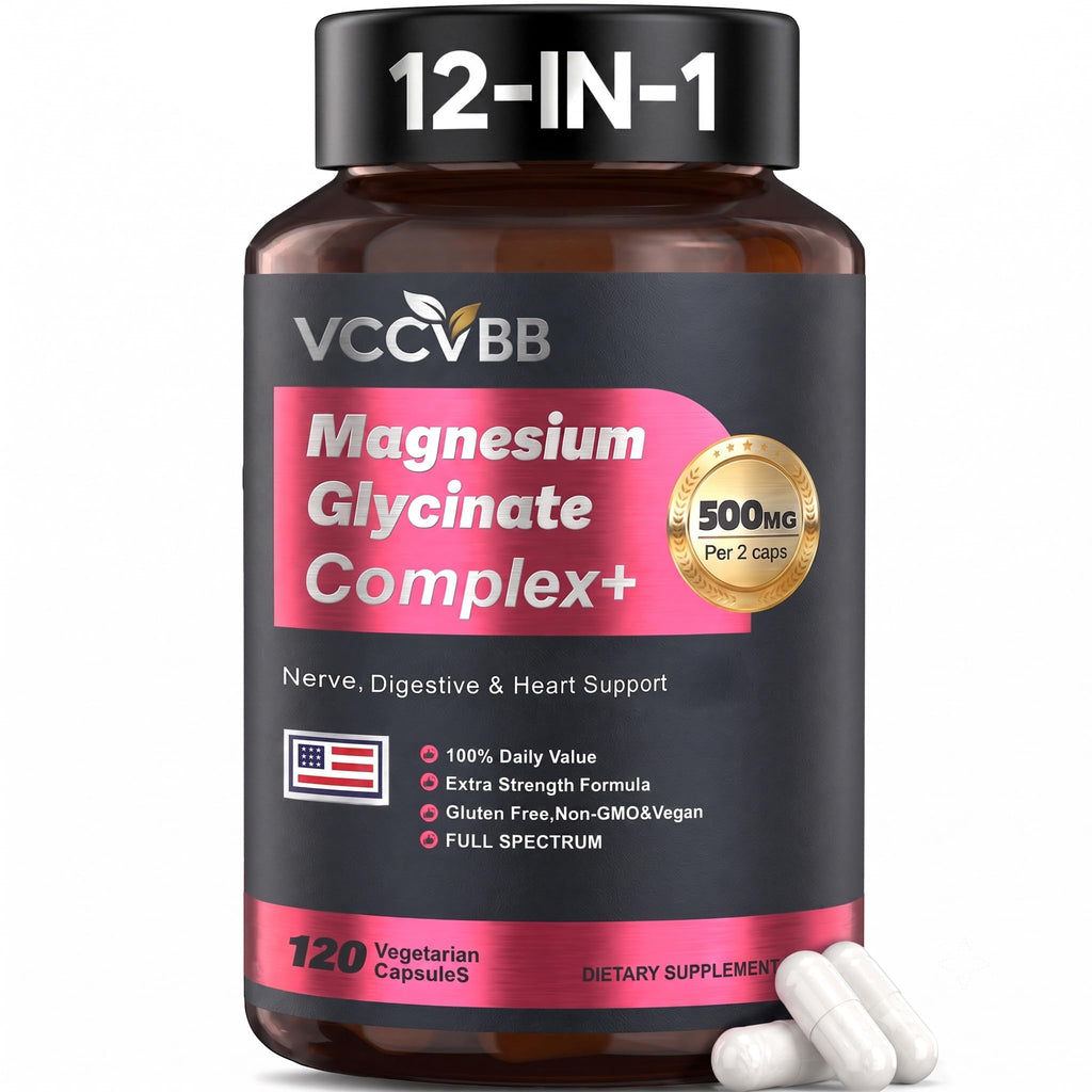 VCCVBB Magnesium Glycinate 500mg Complex - 120 Capsules