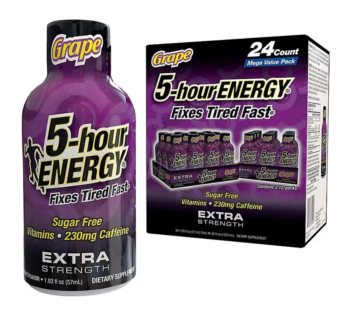 5-hour ENERGY Shot Extra Strength Grape - 24 Pack - image 2