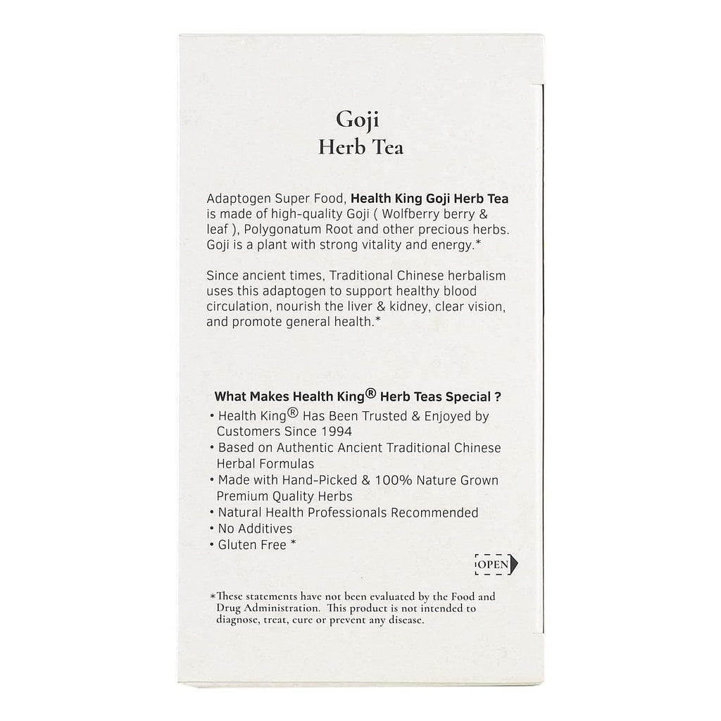 Health King Goji Medicinal Tea - 20 Teabags - image 5