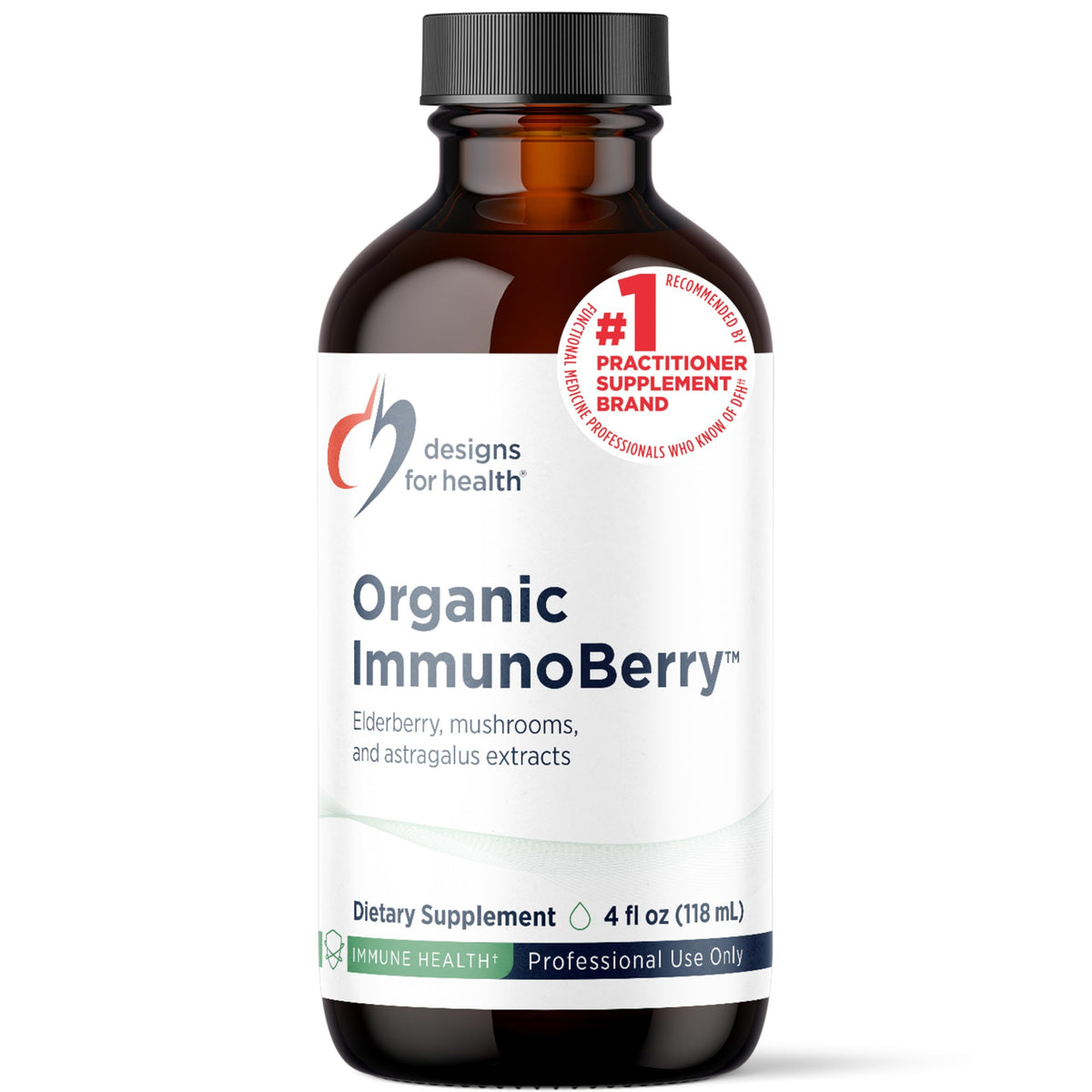 Designs for Health Elderberry Syrup with Wild Cherry Bark - 4 Fl Oz