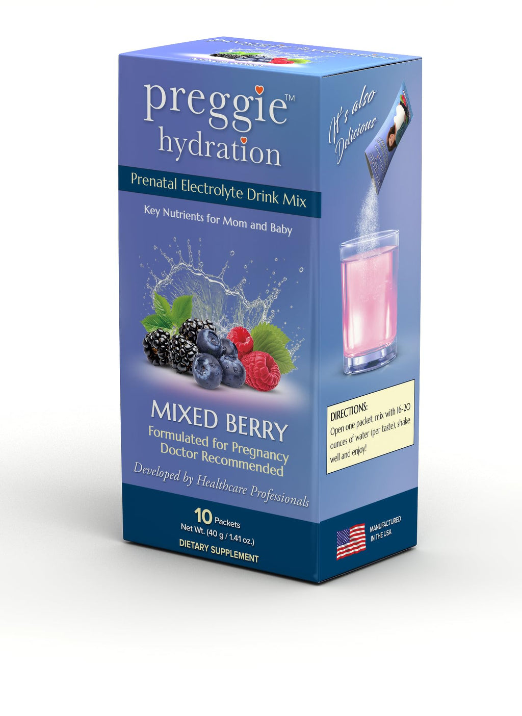 Three Lollies Preggie Hydration Electrolyte Powder - 10 Packets - image 2