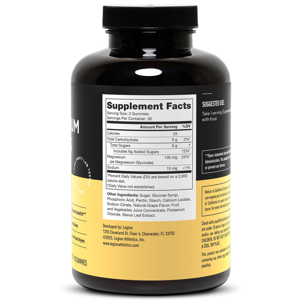 Legion Magnesium Glycinate - 90 Gummies - image 2