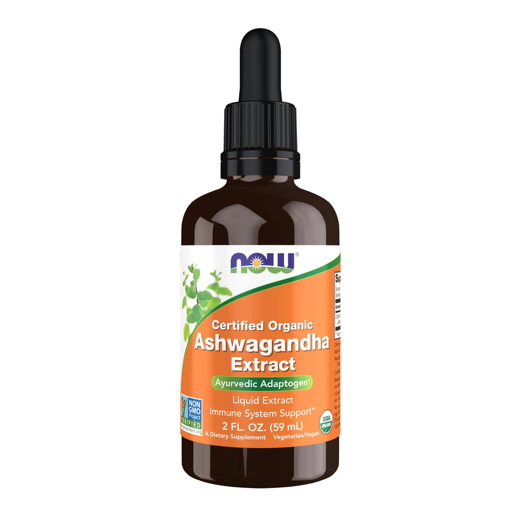 NOW Supplements Organic Ashwagandha Liquid Extract - 2 fl. oz
