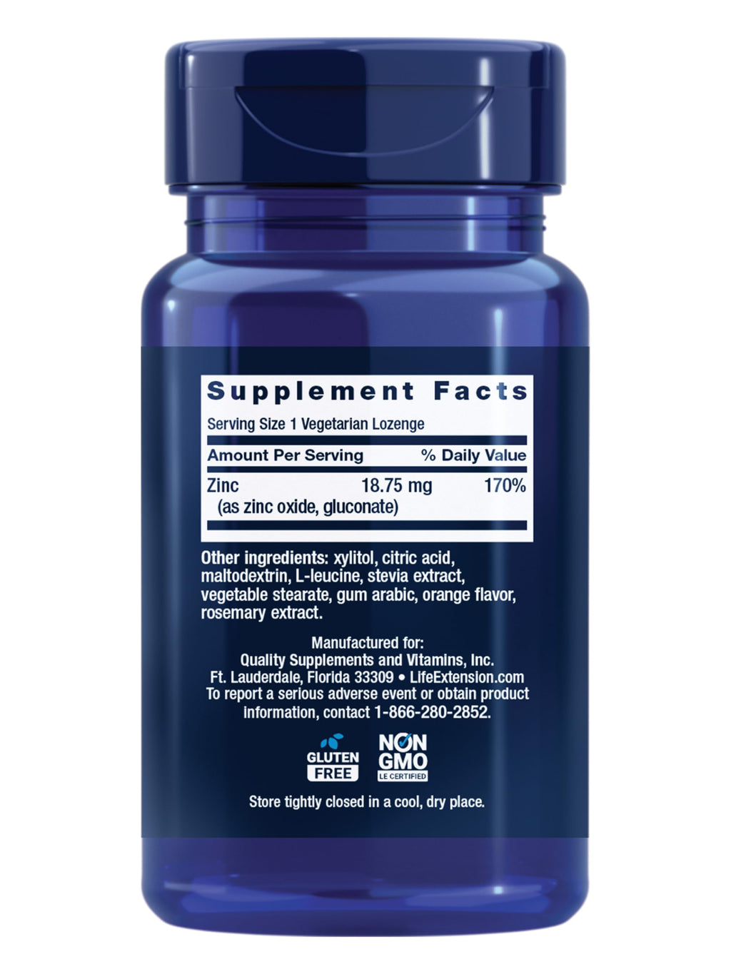Life Extension Zinc Lozenges Immune Support - 60 Lozenges - image 2