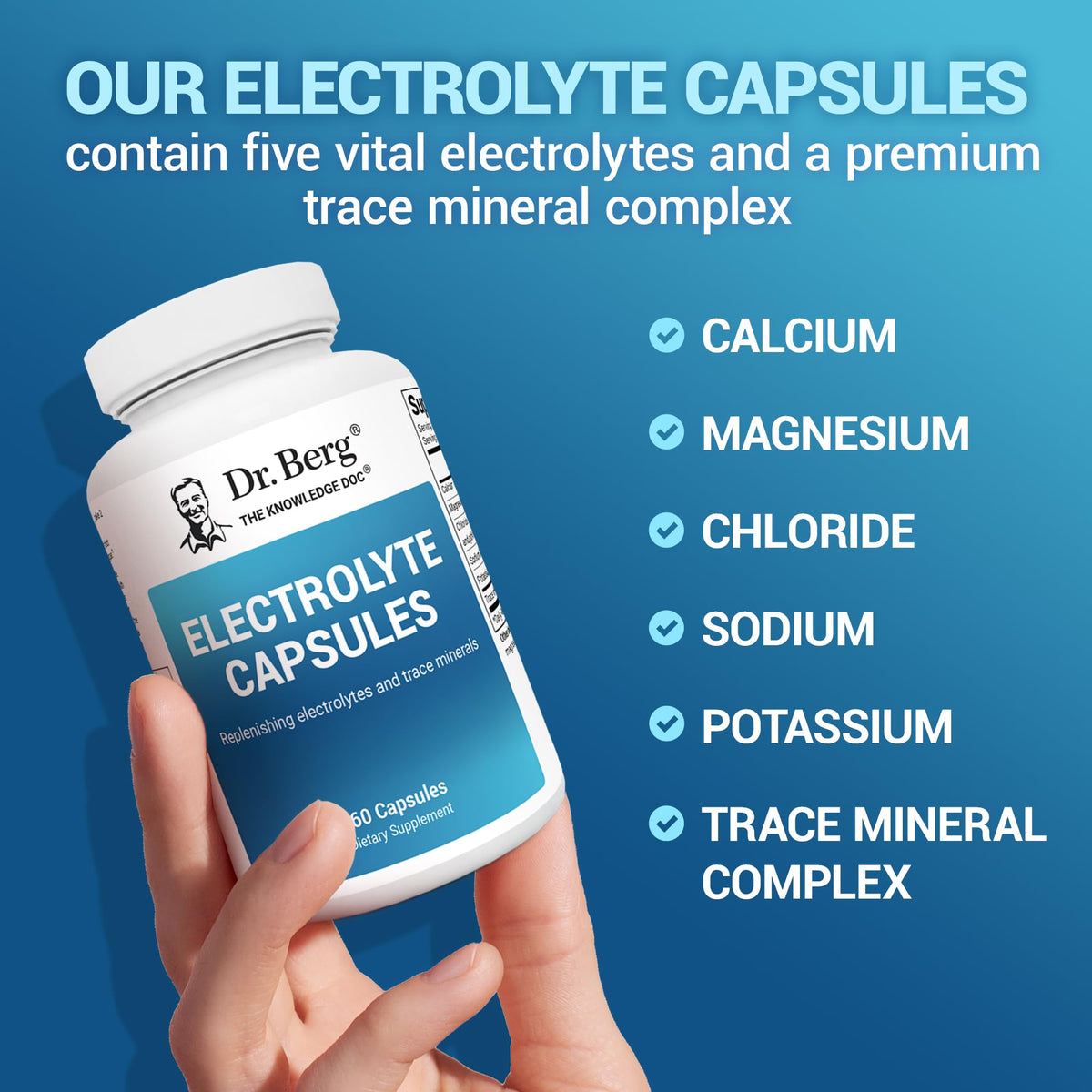 Dr. Berg Electrolyte Capsules for Energy & Hydration - 160 Capsules - image 6