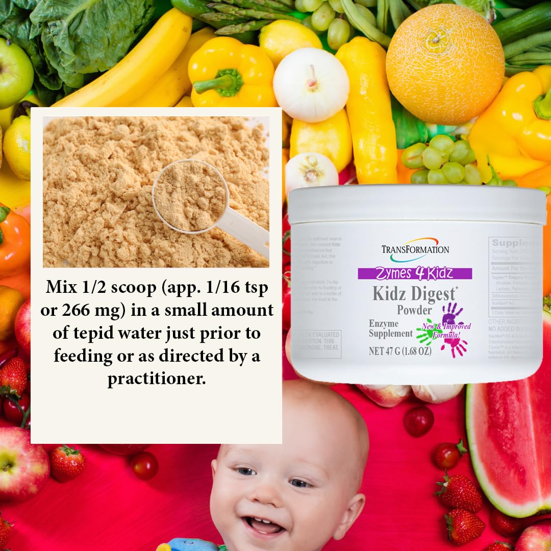 TRANSFORMATION Kidz Digest Enzymes Powder - 47g - image 3