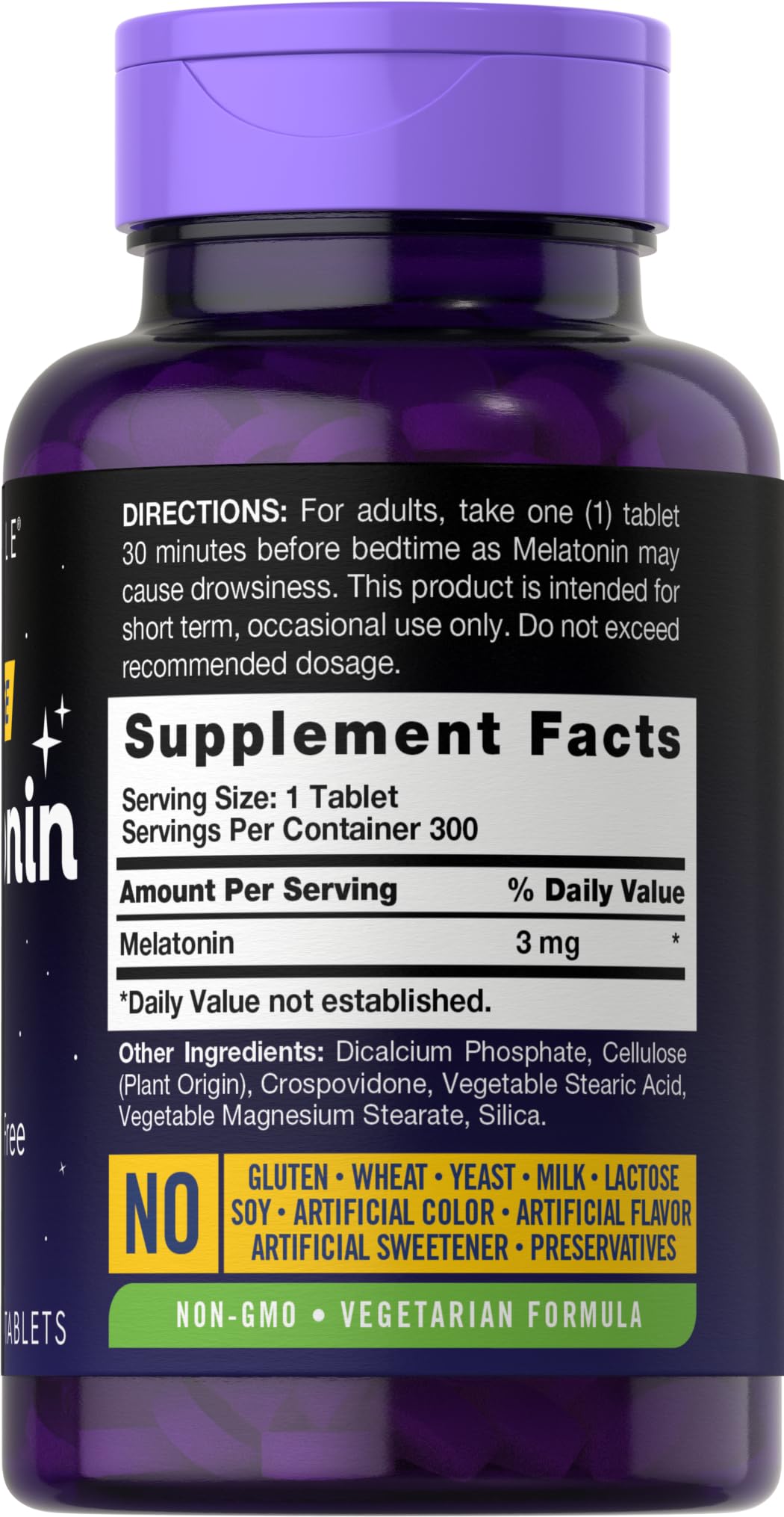 Carlyle Melatonin 3mg Tablets - 300 Count - image 2