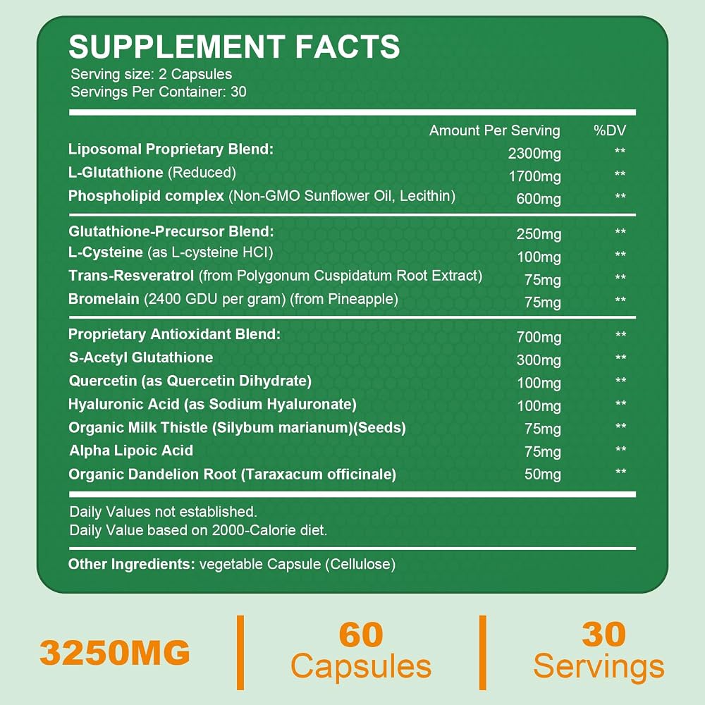 Spliferkou Liposomal Glutathione 3250 MG - 60 Capsules - image 2