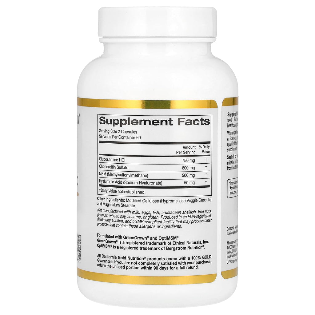 California Gold Nutrition Glucosamine Chondroitin MSM Joint Support - image 2
