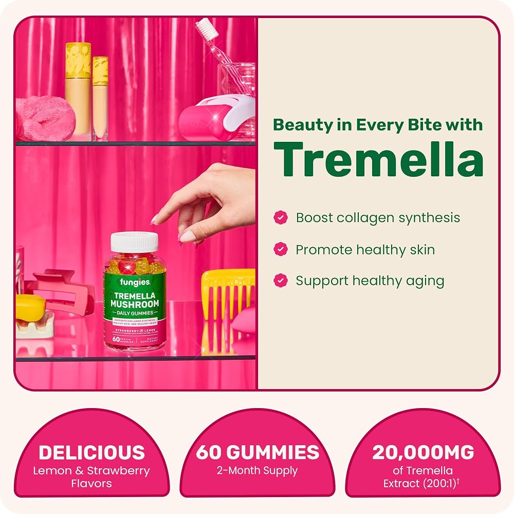 Fungies Tremella Extract Gummies Beauty Supplement - 60 Count - image 2