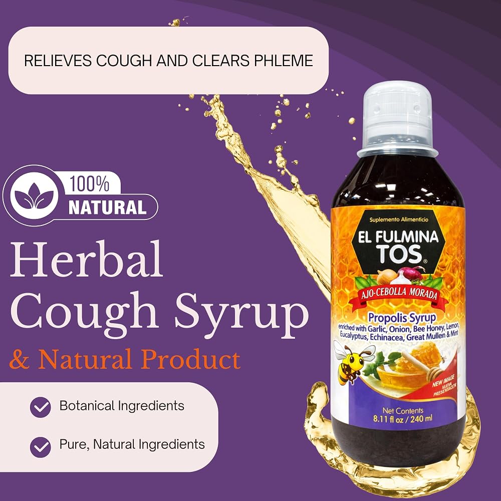 Fulminatos El Fulmina TOS Herbal Syrup with Propolis & Honey - 240 mL - image 8