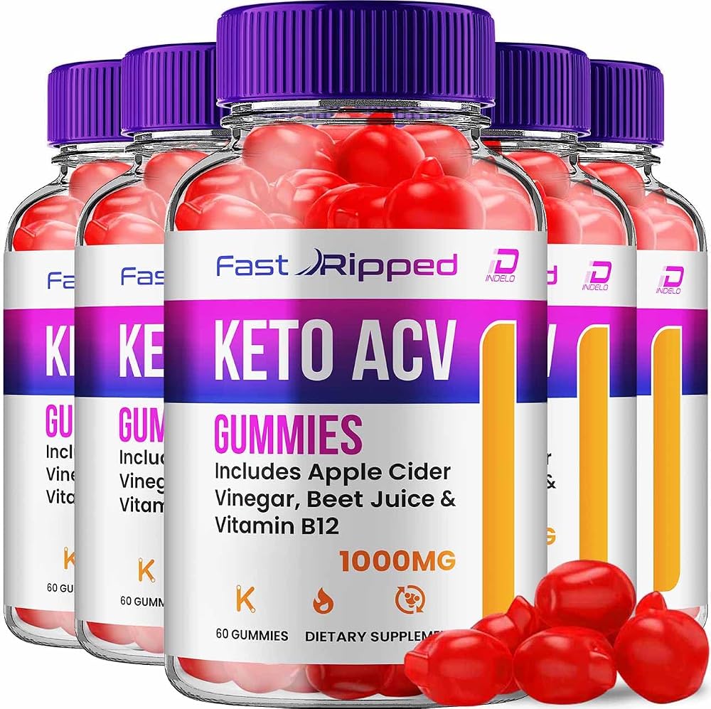 Indelo Fast Ripped ACV Gummies with Vitamin B12 - 300 Gummies