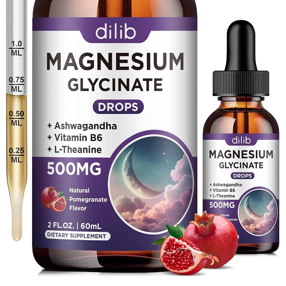 dilib Magnesium Glycinate Supplement, Magnesium Liquid Drops