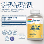 SOLARAY Capsule Calcium Citrate Bone Strength,Healthy Teeth 1000Mg