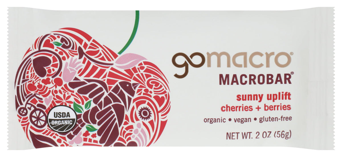 GoMacro Sunny Uplift Cherries & Berries Organic Bar - 2 oz