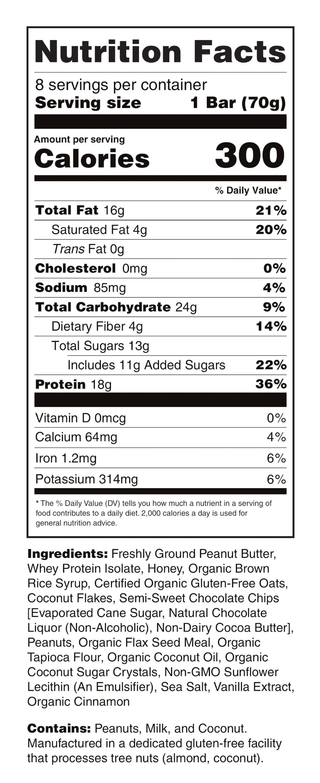 G2G Protein Bar Peanut Butter Coconut Chocolate - 8 Count - image 7