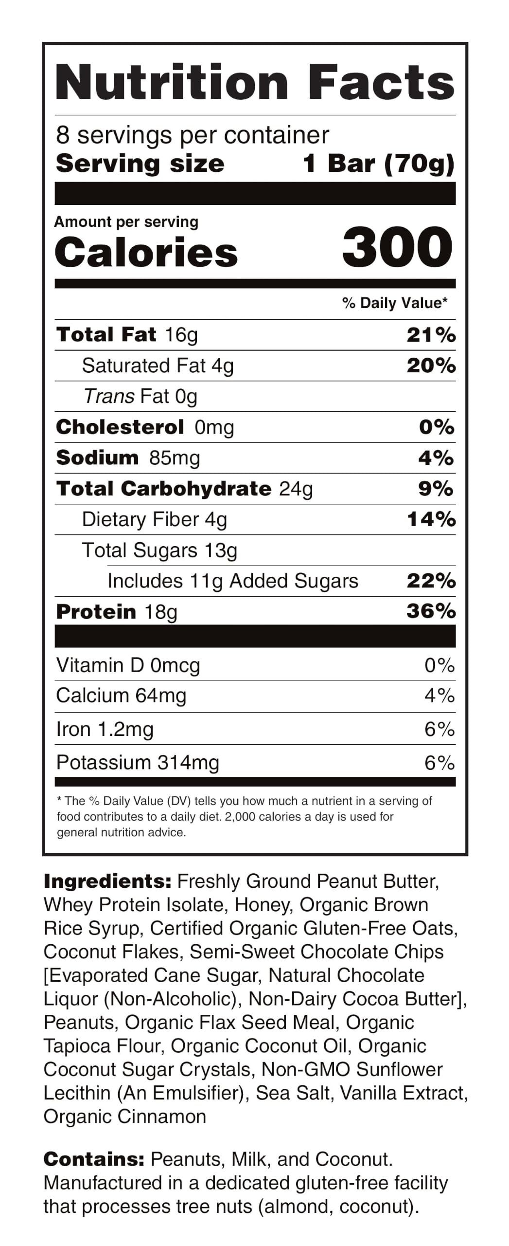 G2G Protein Bar Peanut Butter Coconut Chocolate - 8 Count - image 7