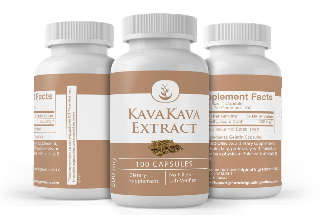 PURE ORIGINAL INGREDIENTS Kava Kava Extract - 100 Capsules - image 4