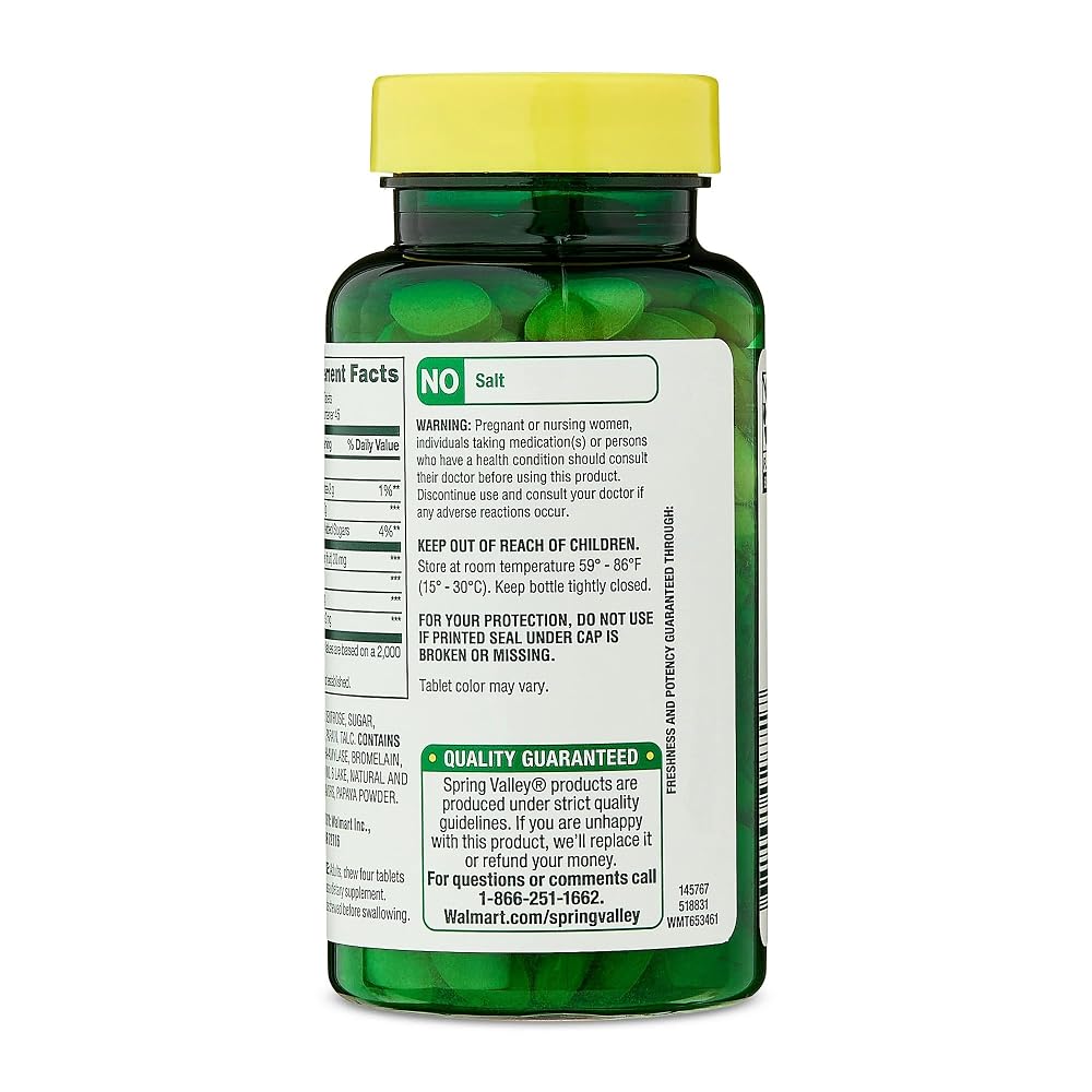 Ravazzi Spring Valley Papaya Enzyme Complex - 180 Tablets - image 8