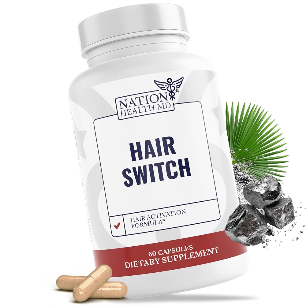 NATION HEALTH MD Hair Switch Hair Growth Supplement - 60 Capsules