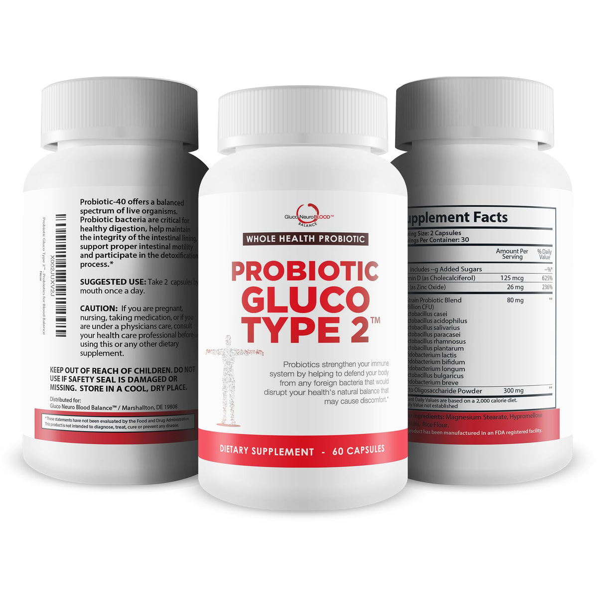Gluco Neuro Blood Balance Probiotic Gluco Type 2 - 40 Billion CFU - image 4