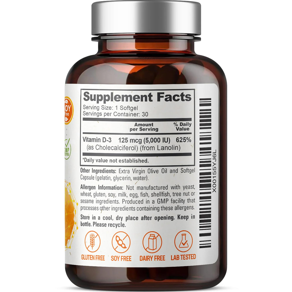 biophix Vitamin D3 5000 IU Softgels - 30 Count - image 8