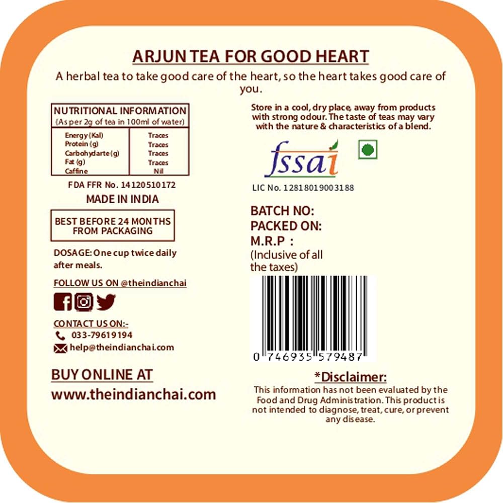 The Indian Chai Arjun Tea for Good Heart - 50g Loose Leaves - image 4