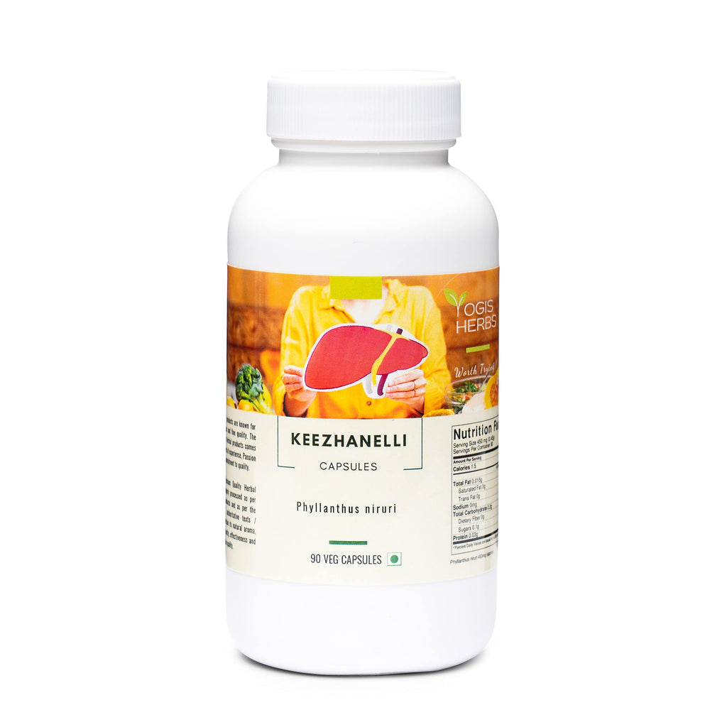 YOGIS HERBS Keezhanelli Capsules Phyllanthus Niruri - 90 Vegetarian Capsules