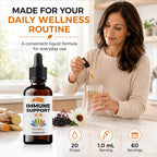 SIRUNES Immune Support Liquid Drops with Vitamin C & D3 - 2 Fl Oz - image 7