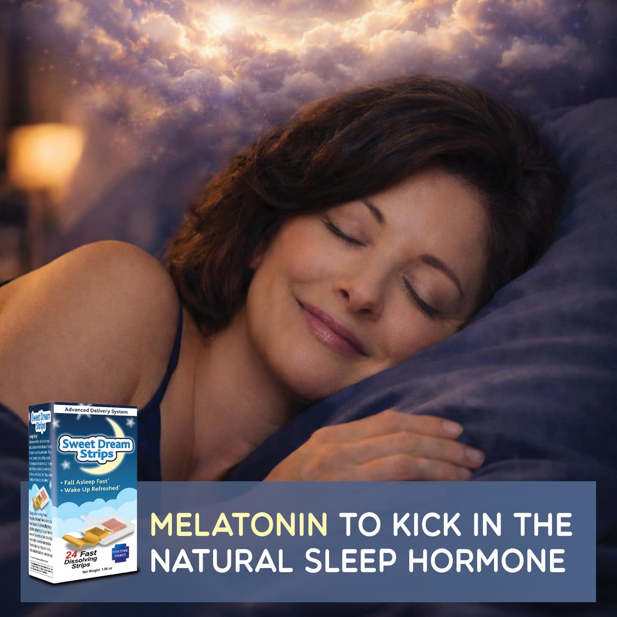 Essential Source Sweet Dream Melatonin Sleep Strips - 24 Count - image 5