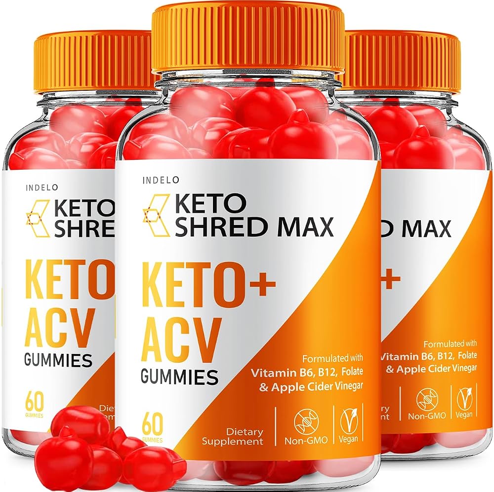 Indelo Keto Shred Max ACV Gummies for Weight Management - 180 Gummies