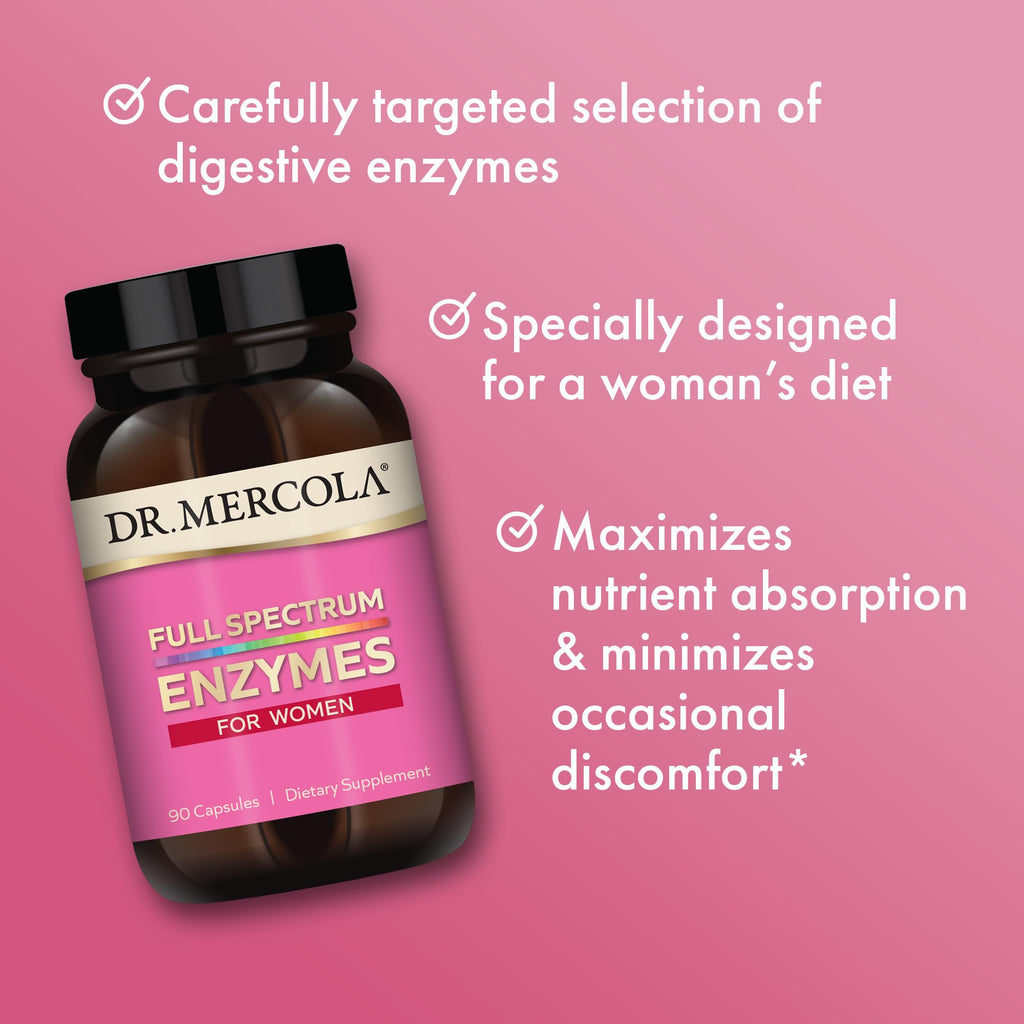 Dr. Mercola Full Spectrum Enzymes for Women - 90 Capsules - image 4