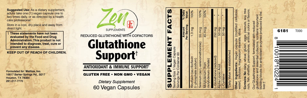 Zen Supplements Glutathione Supplement - 60 Vegetarian Capsules - image 2