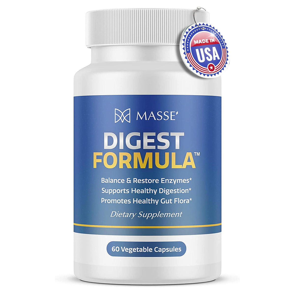 MASSE' Digest Formula Enzyme Boost Capsules - 60 Count