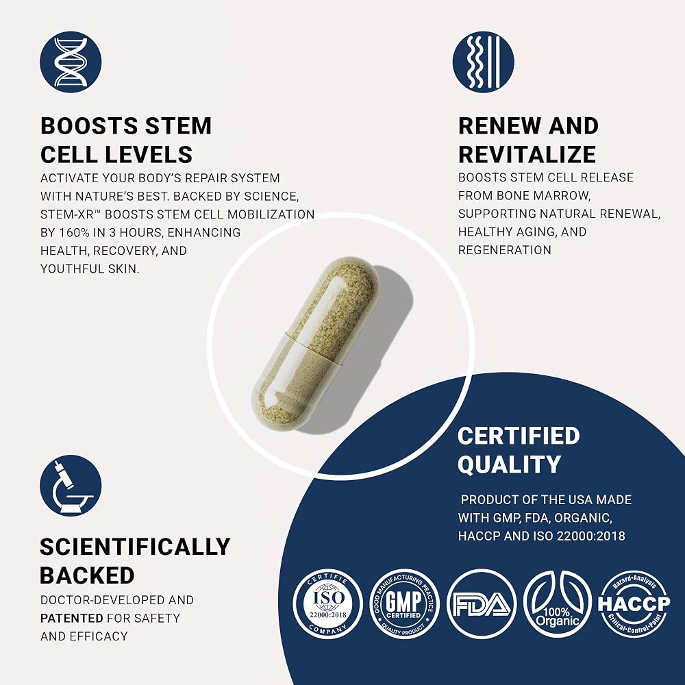 Cellregen StemXR Stem Cell Activator & Circulation Booster - 90 Capsules - image 3