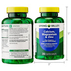 Spring Valley Calcium, Magnesium & Zinc Plus Vitamin D3 - 250 Caplets - image 7