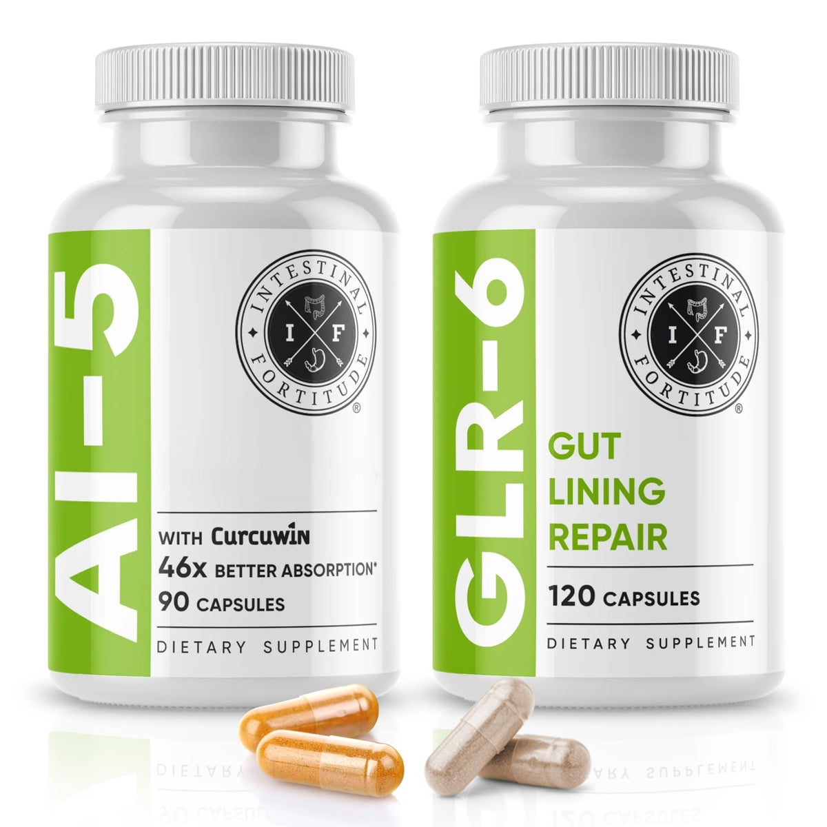 Intestinal Fortitude AI-5 & GLR-6 Digestive Health Bundle - 210 Capsules
